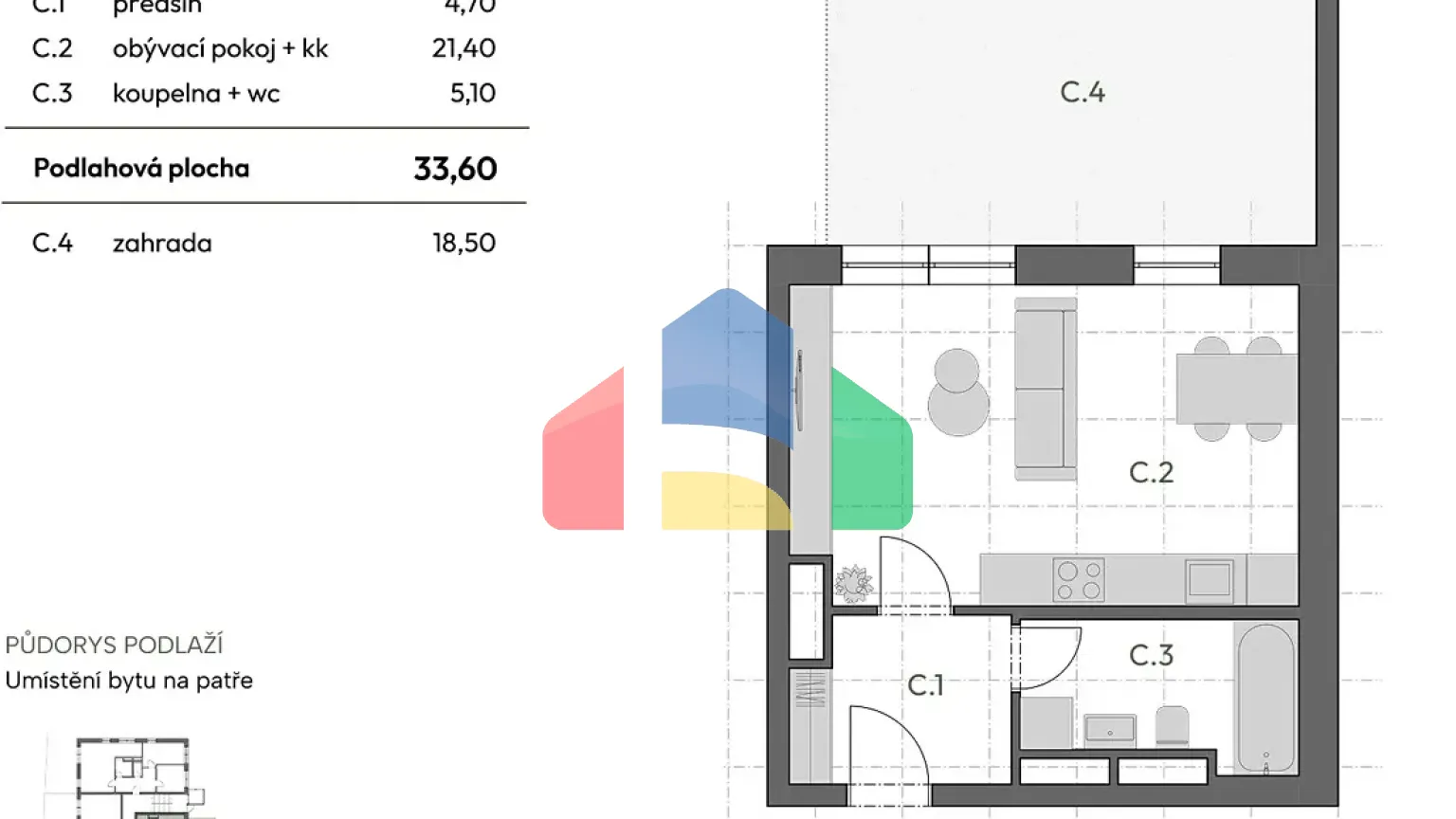 На продажу квартира 1-комн. студия 33 m²