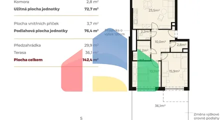 На продажу квартира 3-комн. студия 72 m²