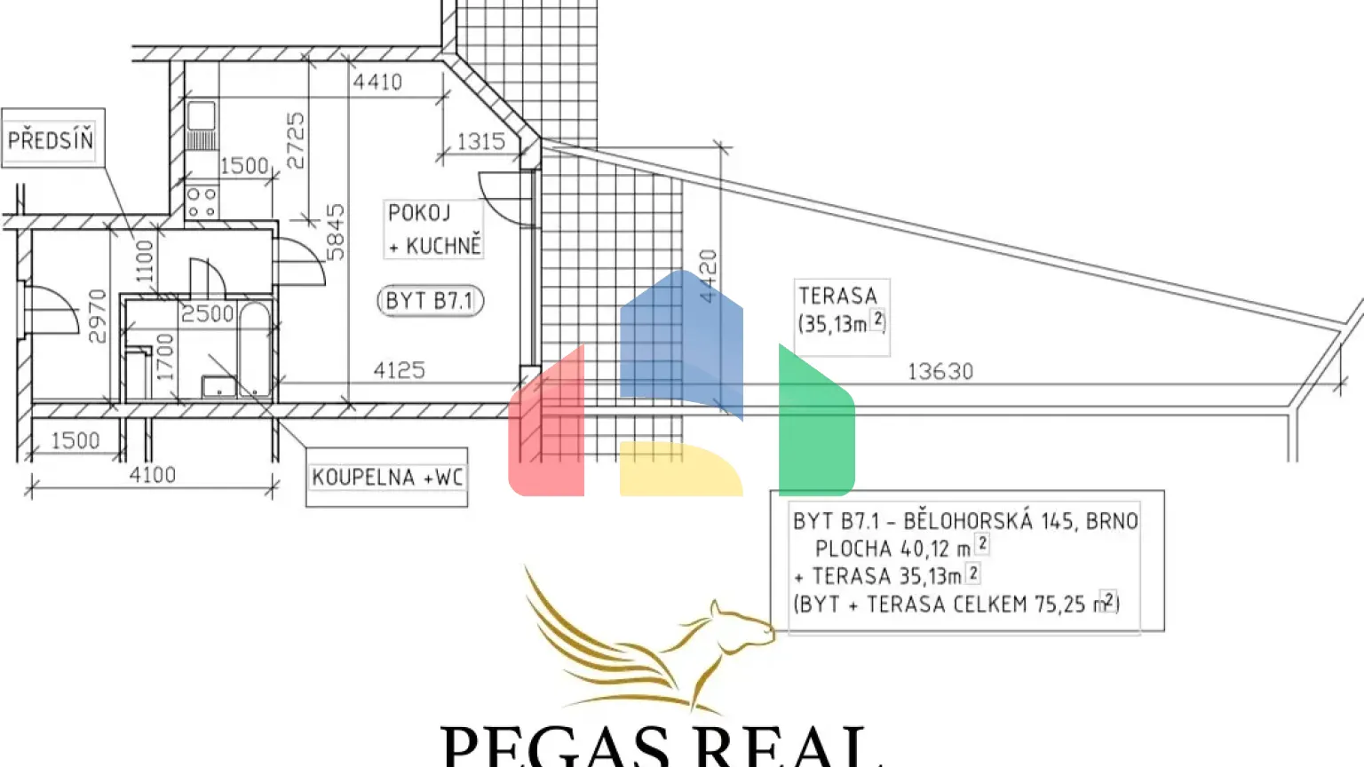 На продажу квартира 1-комн. студия 40 m²