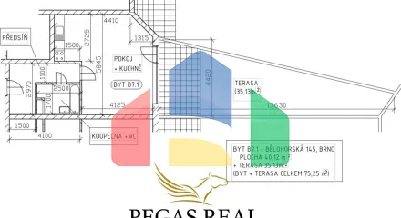 На продажу квартира 1-комн. студия 40 m²