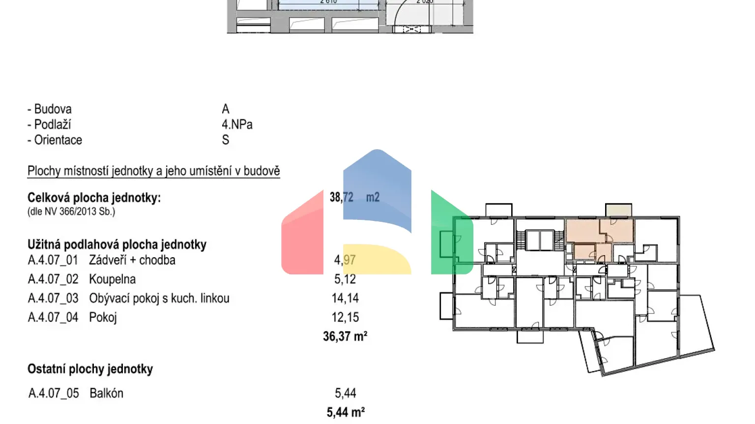 На продажу квартира 2-комн. студия 39 m²