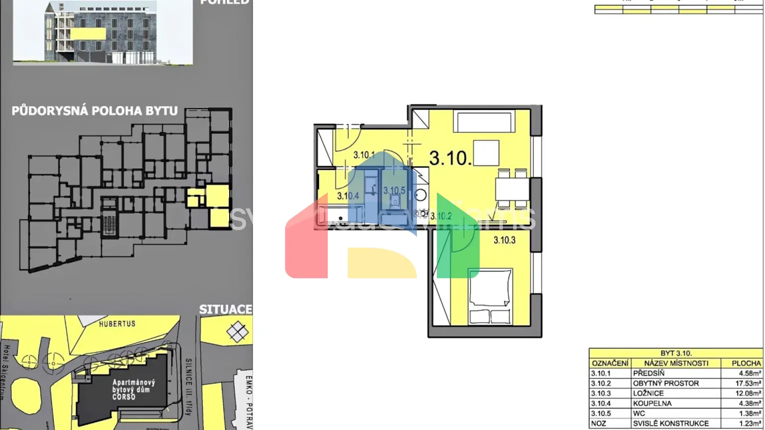 На продажу квартира 2-комн. студия 41 m²