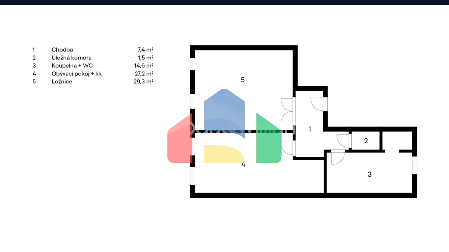 На продажу квартира 2-комн. студия 77 m²