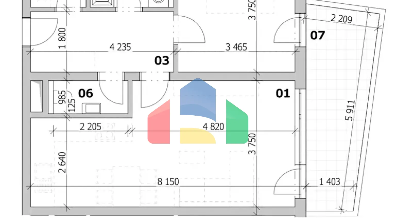 На продажу квартира 2-комн. студия 60 m²