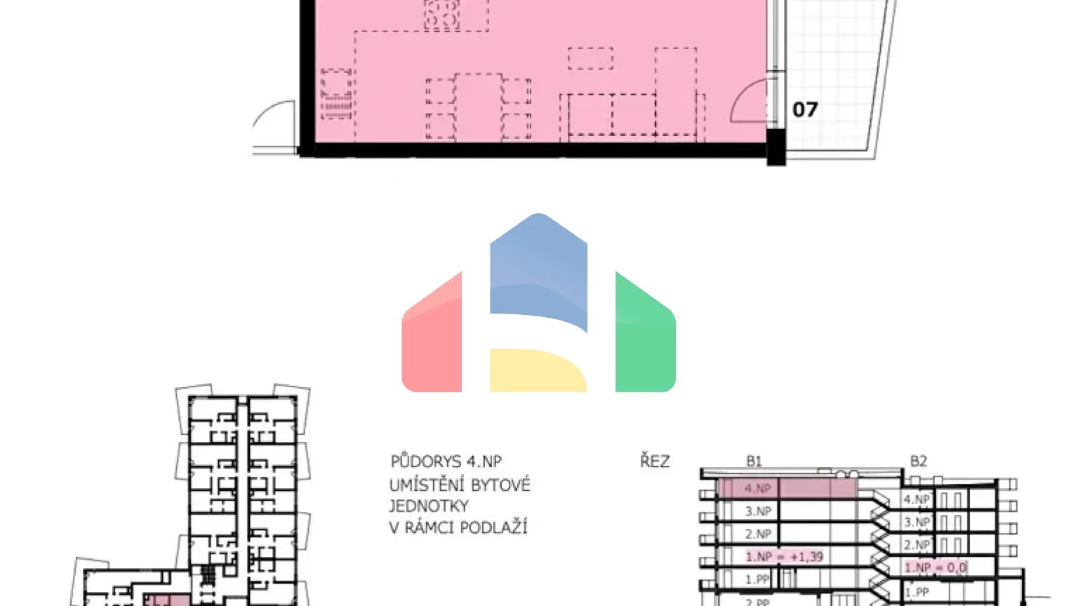 На продажу квартира 2-комн. студия 60 m²