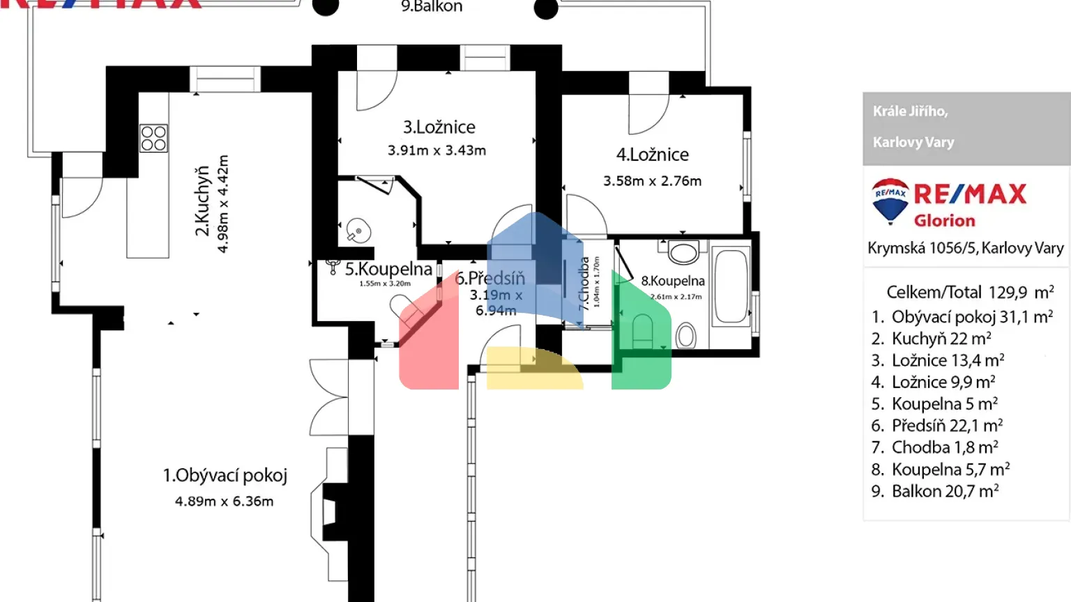 На продажу квартира 3-комн. студия 120 m²