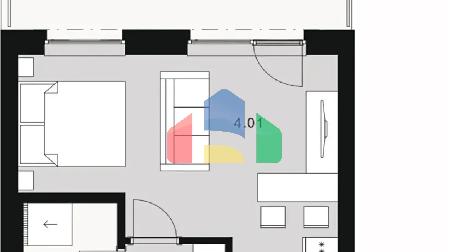 На продажу квартира 1-комн. студия 51 m²