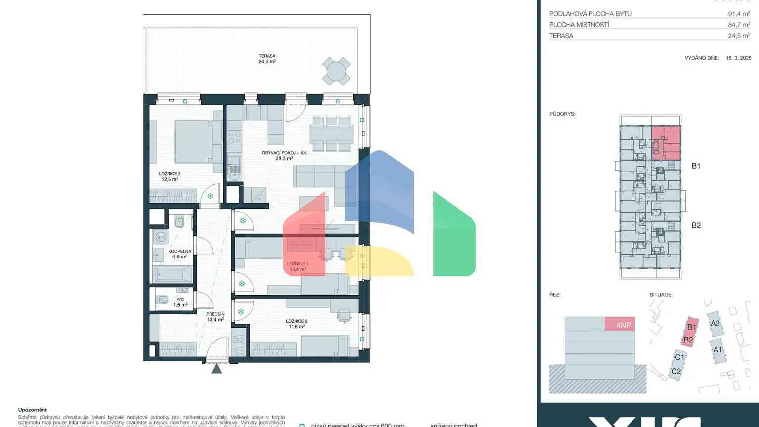 На продажу квартира 4-комн. студия 85 m²