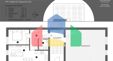На продажу квартира 1-комн. студия 43 m²