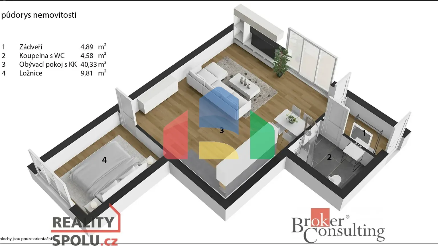 На продажу квартира 2-комн. студия 60 m²