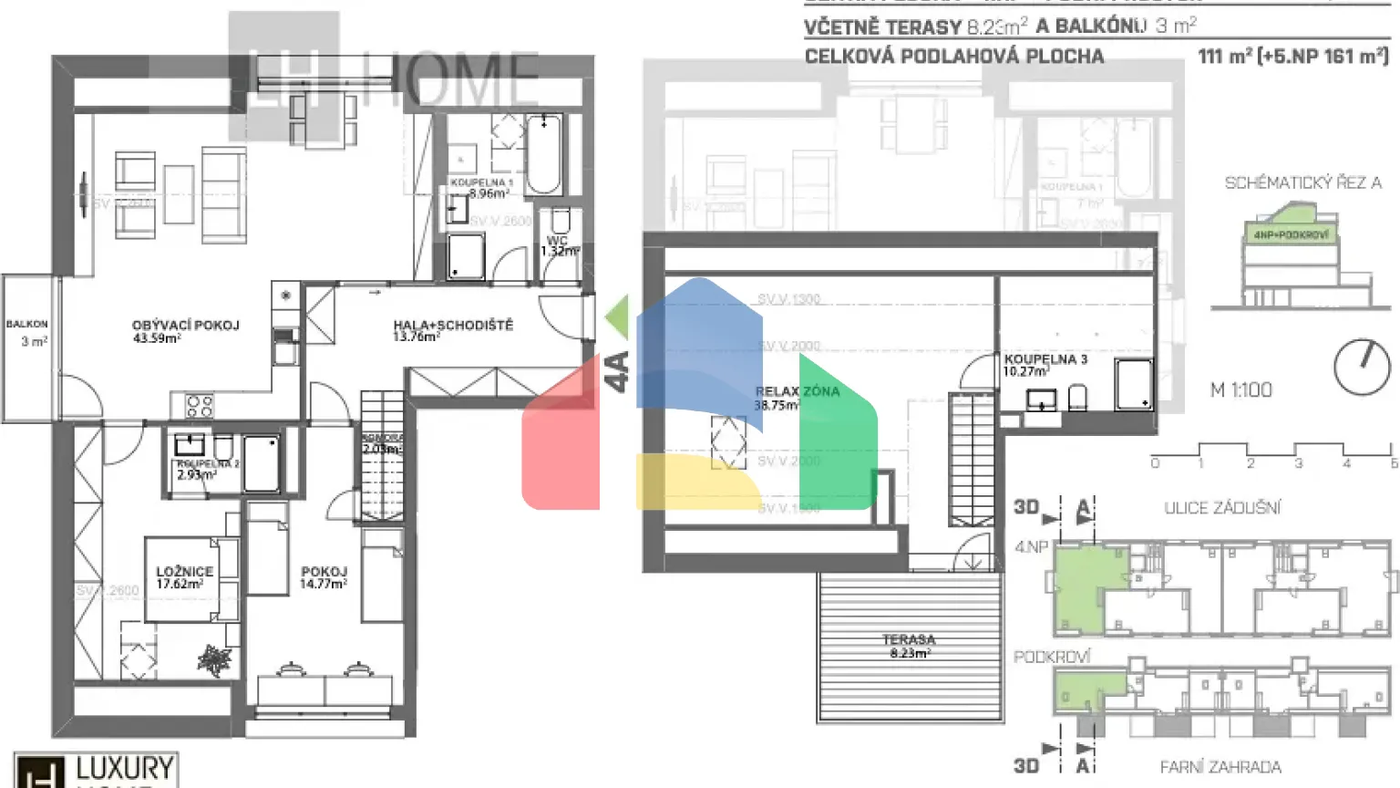 На продажу квартира 4-комн. студия 150 m²