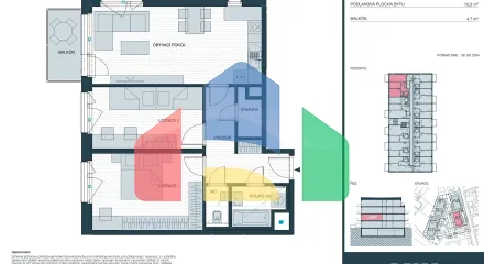 На продажу квартира 3-комн. студия 75 m²