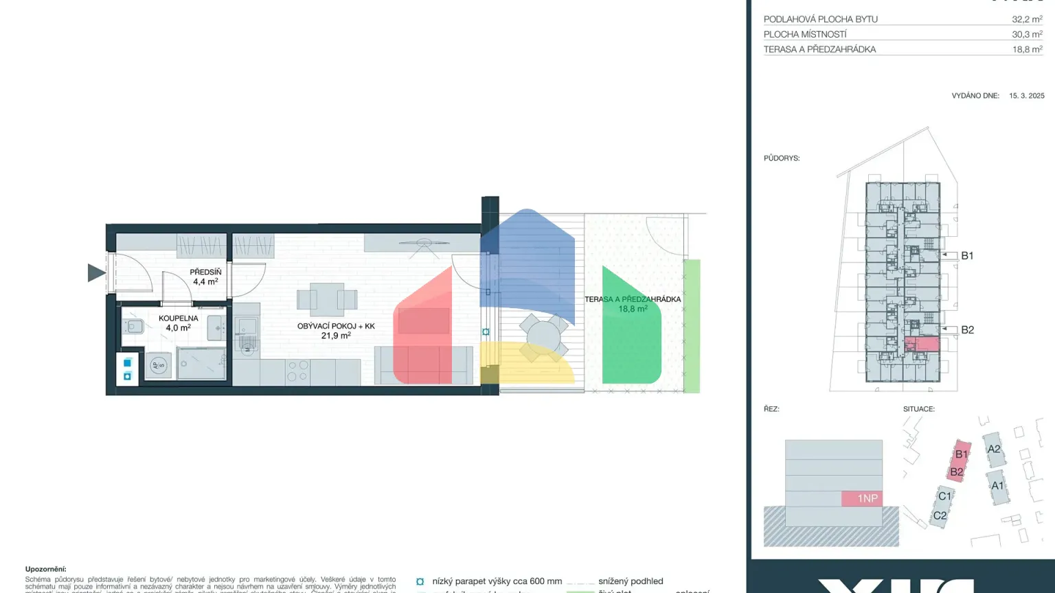 На продажу квартира 1-комн. студия 30 m²