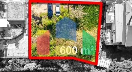 На продажу участки под строительство 600 m²