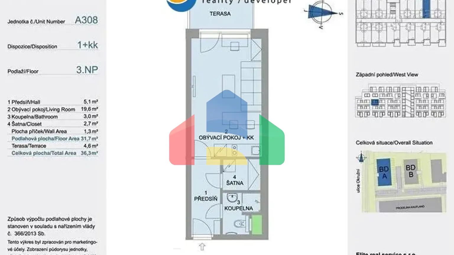 На продажу квартира 1-комн. студия 32 m²