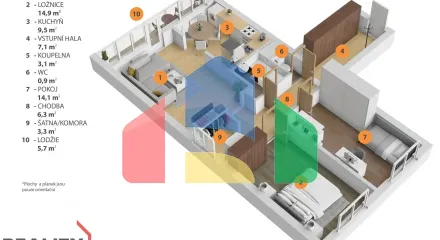 На продажу квартира 3+1 78 m²