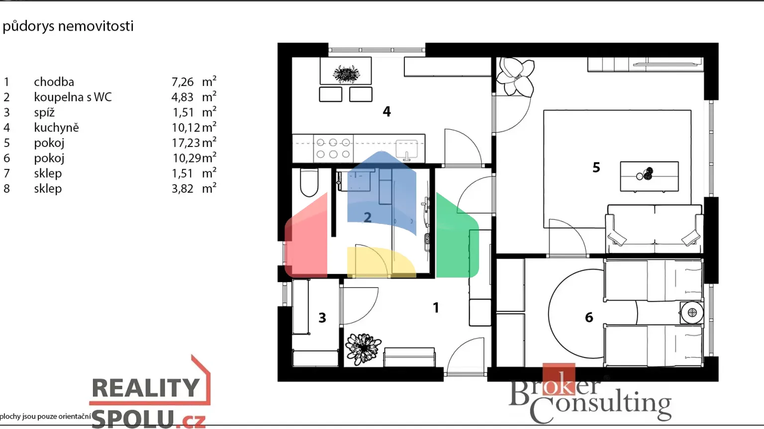 На продажу квартира 2+1 51 m²