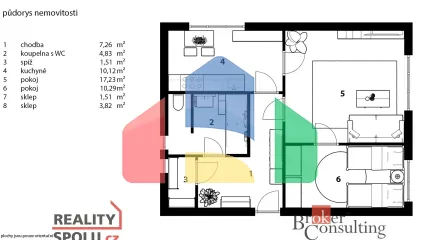 На продажу квартира 2+1 51 m²