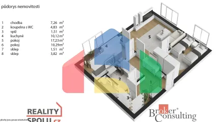 На продажу квартира 2+1 51 m²