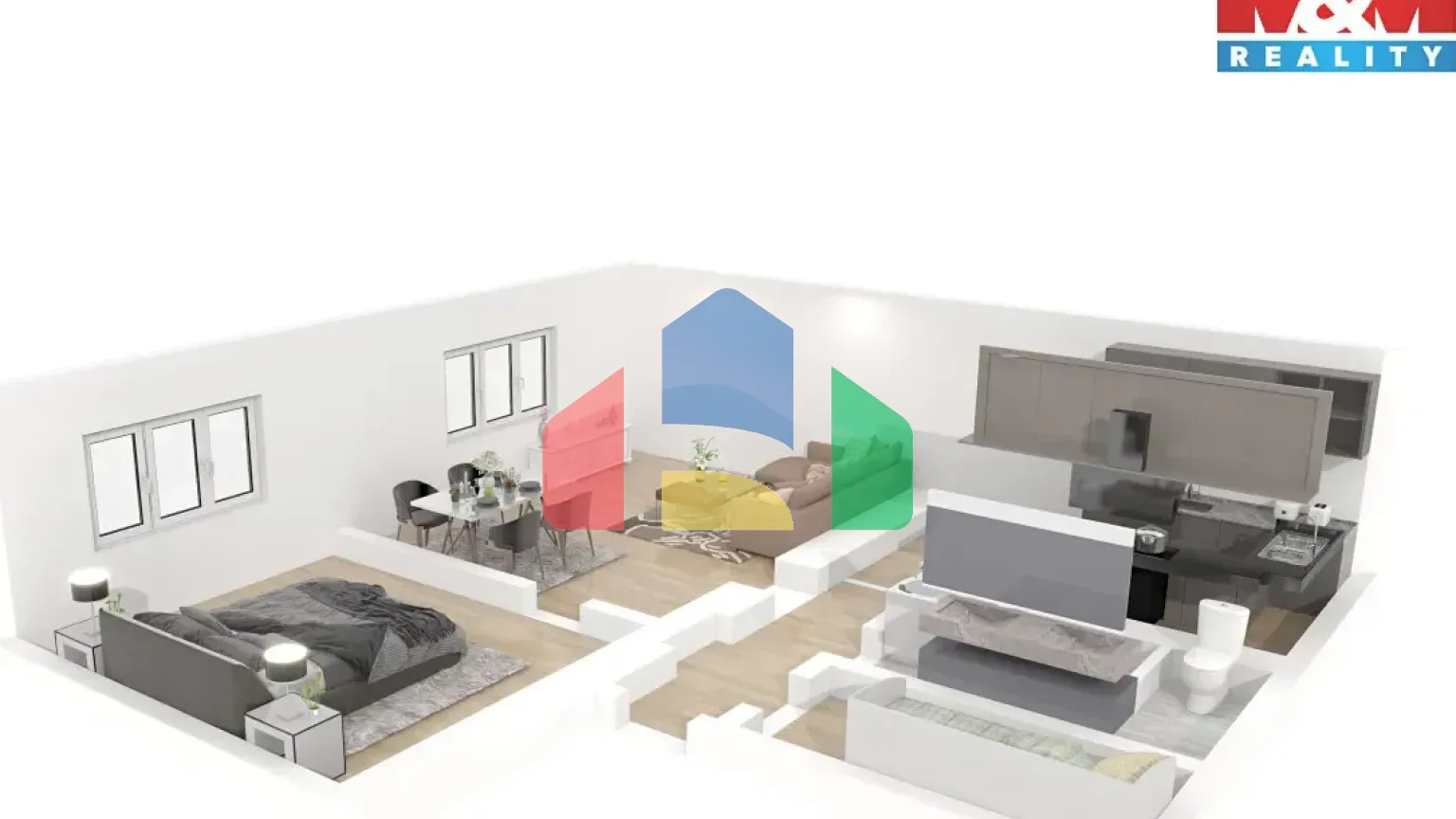 На продажу квартира 3-комн. студия 61 m²