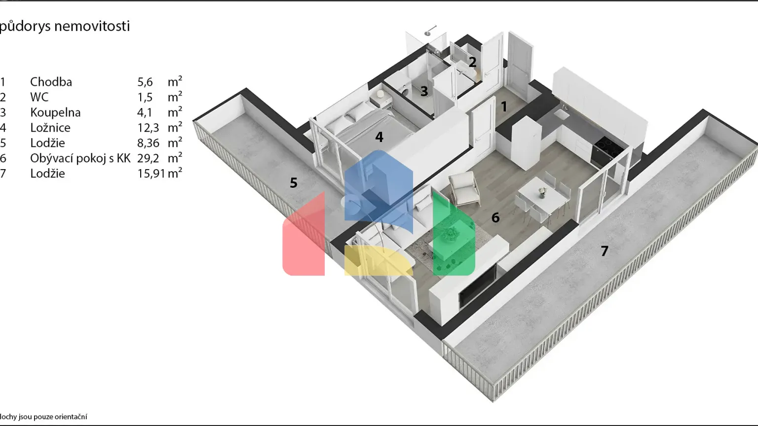 На продажу квартира 2-комн. студия 53 m²