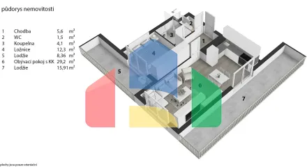 На продажу квартира 2-комн. студия 53 m²