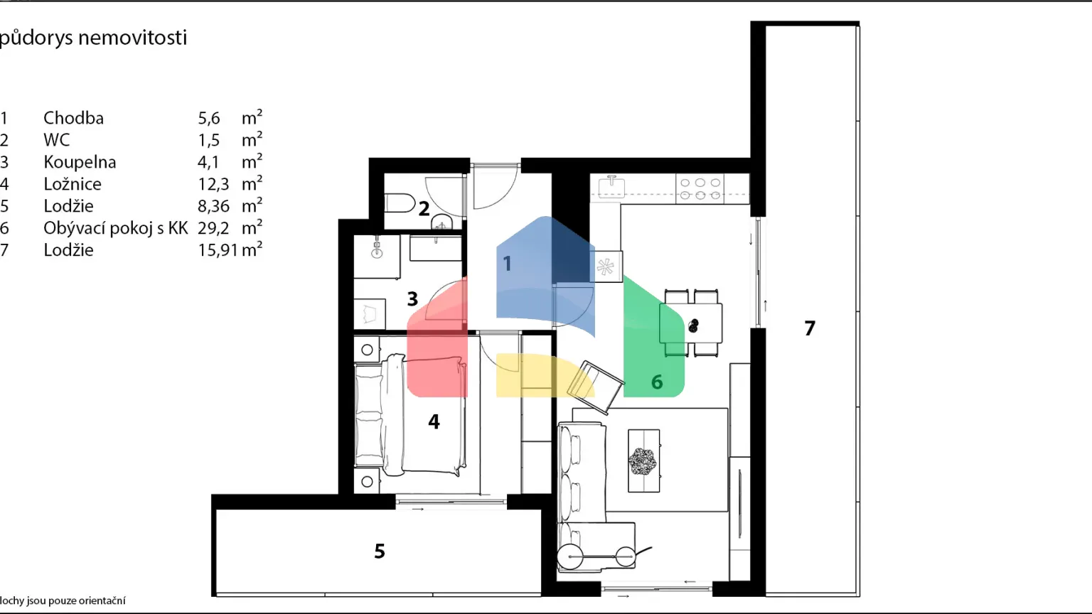 На продажу квартира 2-комн. студия 53 m²