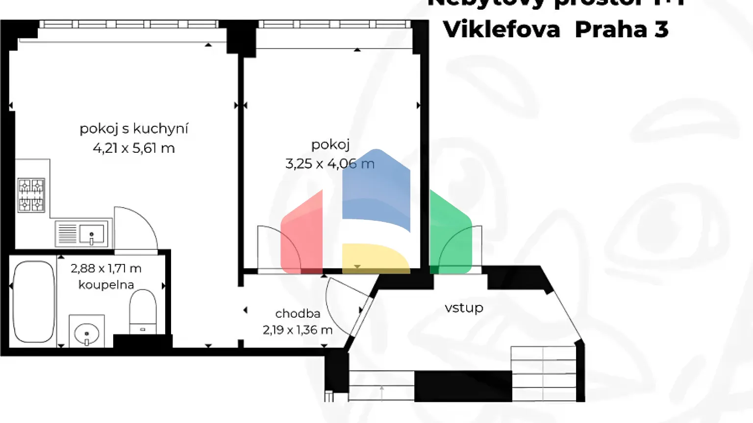 На продажу офисные помещения 38 m²