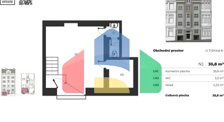 На продажу торговые помещения 36 m²