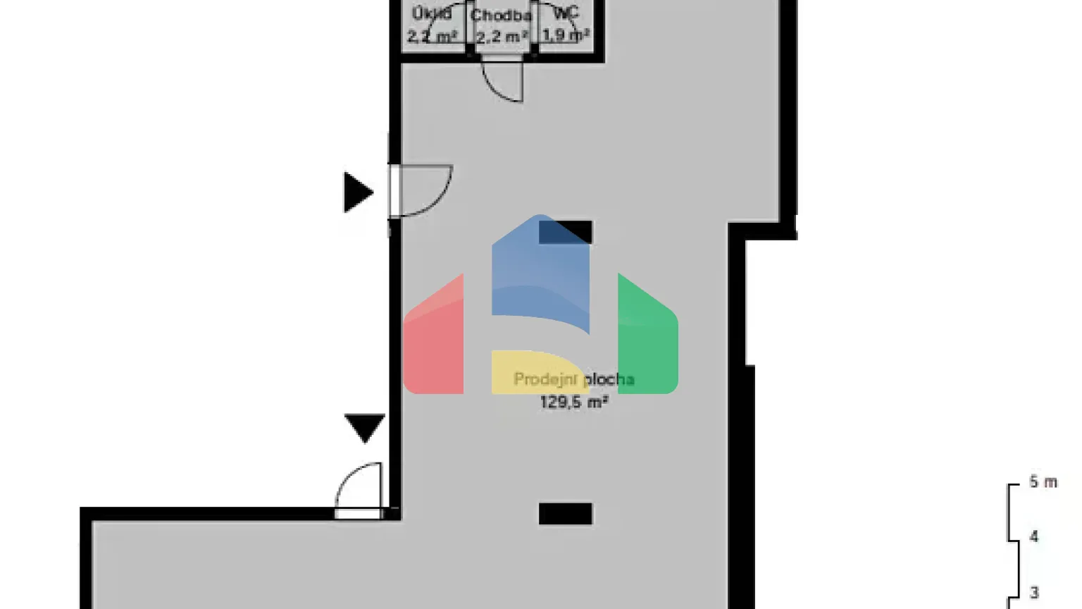 На продажу торговые помещения 135 m²