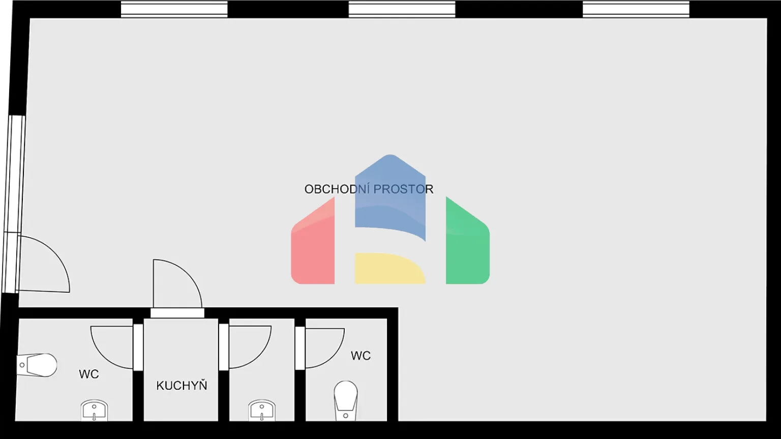 На продажу торговые помещения 53 m²