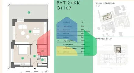 На продажу квартира 2-комн. студия 66 m²