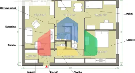 На продажу квартира 3+1 72 m²