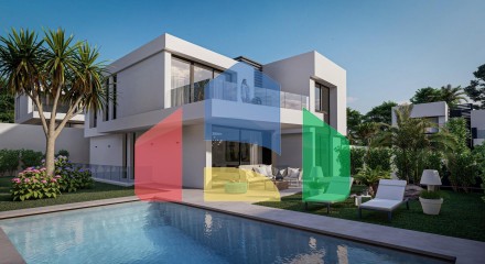 Эксклюзивные виллы новой постройки с частными бассейнами в Ла-Нусия, недалеко от Бенидорма