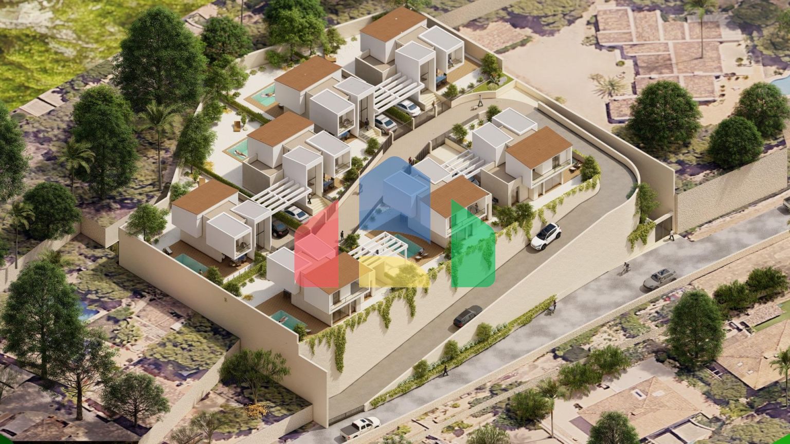 Новый комплекс из 7 вилл в Ла-Нусии