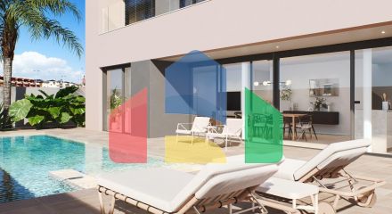Complex of 10 villas in Pilar de la Horadada with sea views, just 100 meters from the beach