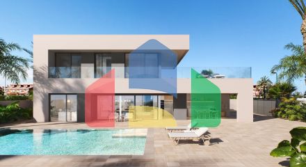 Complex of 10 villas in Pilar de la Horadada with sea views, just 100 meters from the beach