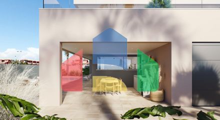 Complex of 10 villas in Pilar de la Horadada with sea views, just 100 meters from the beach