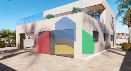Complex of 10 villas in Pilar de la Horadada with sea views, just 100 meters from the beach