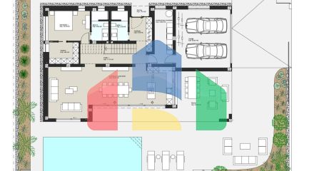 Комплекс из 10 вилл в Пилар де ла Орадада с видом на море, всего в 100 метрах от пляжа
