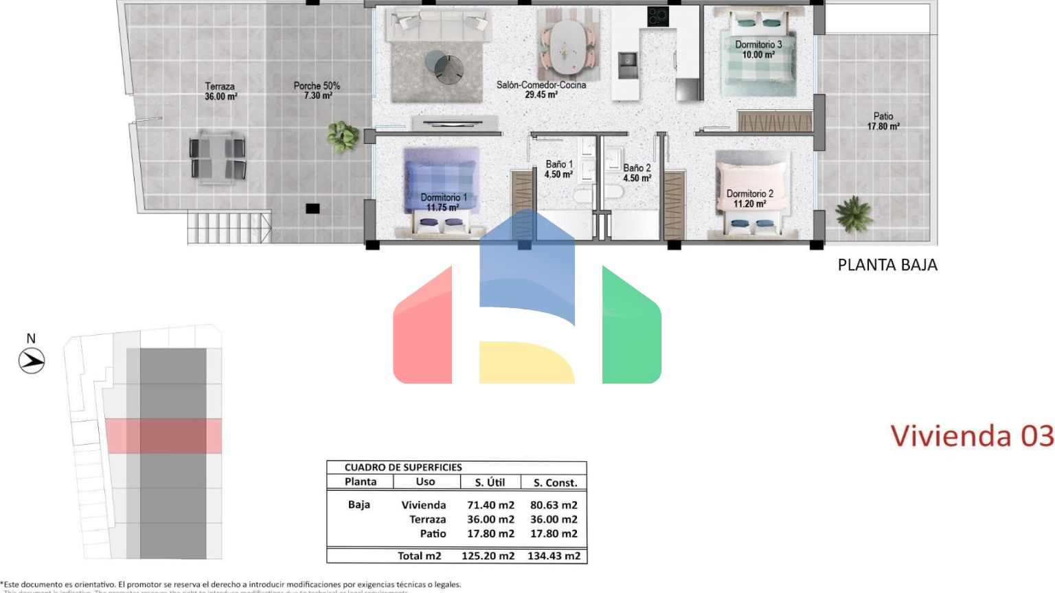 Новые бунгало в Пилар-де-ла-Орадада рядом с пляжем и центром города