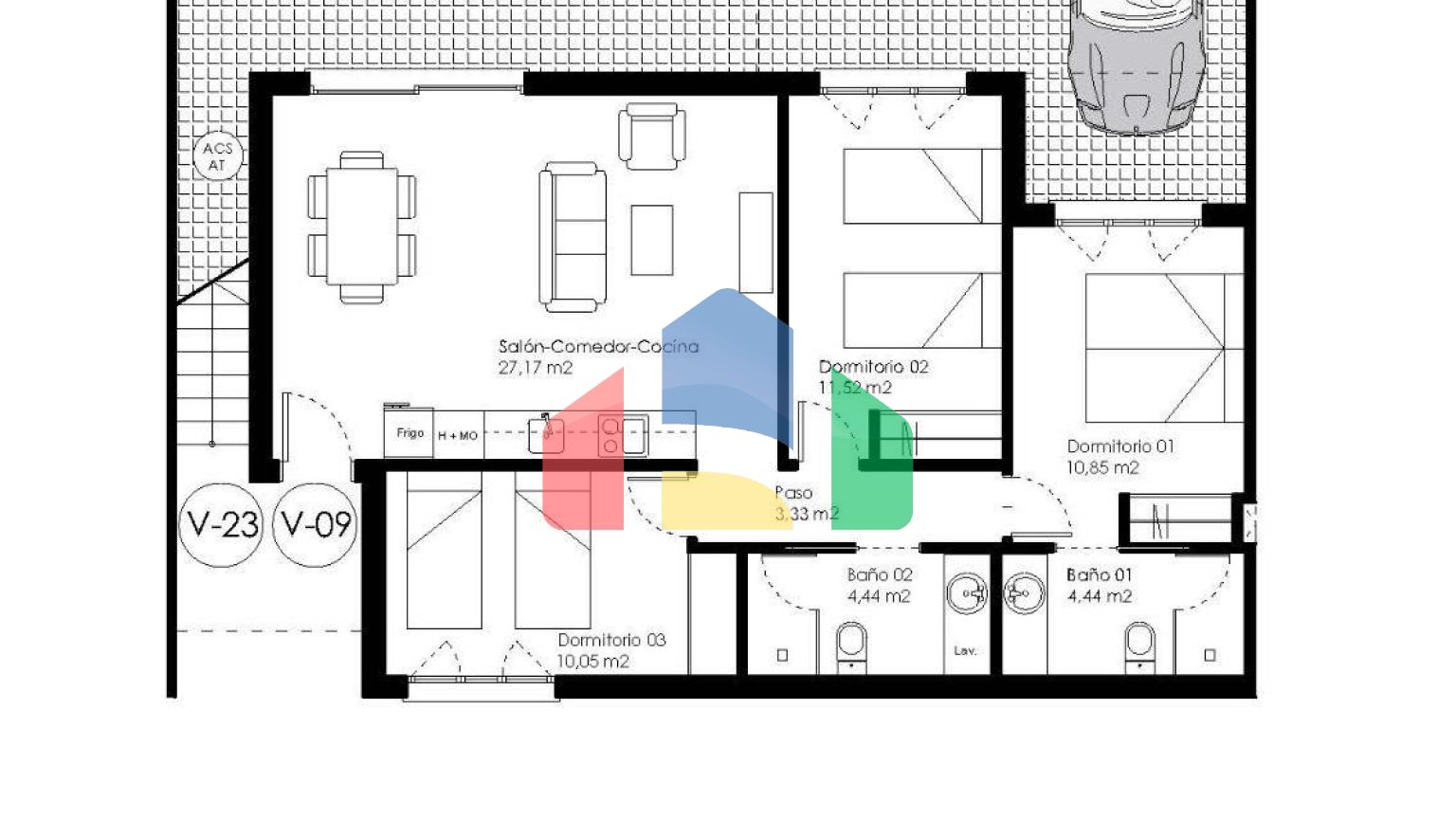 Новые бунгало с солярием или садом в Пилар-де-ла-Орадада