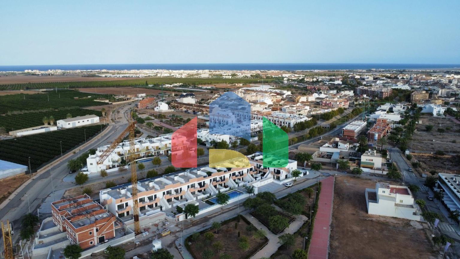 Новые бунгало с солярием или садом в Пилар-де-ла-Орадада