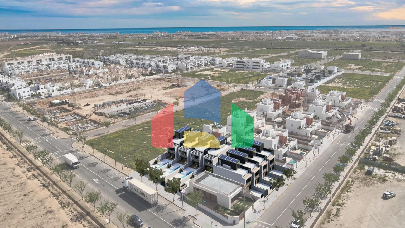 Экологичные таунхаусы в новом строительстве в Пилар-де-ла-Орадада, Коста-Бланка