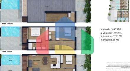 Экологичные таунхаусы в новом строительстве в Пилар-де-ла-Орадада, Коста-Бланка