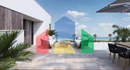 Complex of 10 villas in Pilar de la Horadada with sea views, just 100 meters from the beach