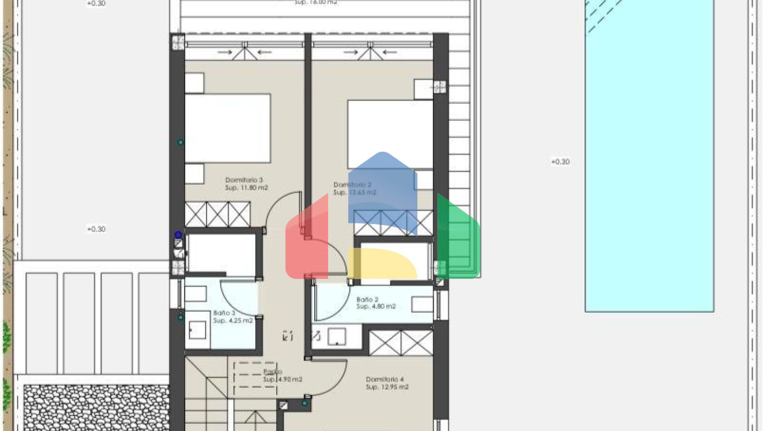 Комплекс из 10 вилл в Пилар де ла Орадада с видом на море, всего в 100 метрах от пляжа