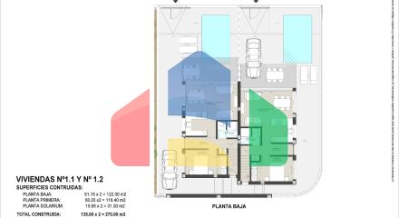 Эксклюзивный жилой комплекс из 2 роскошных двухквартирных вилл с видом на море на пляже «Лас-Игерикас», Торре