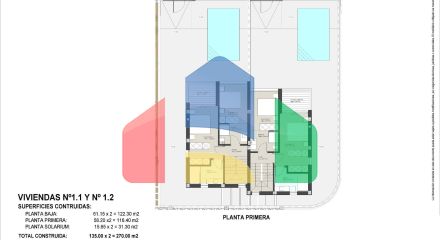 Эксклюзивный жилой комплекс из 2 роскошных двухквартирных вилл с видом на море на пляже «Лас-Игерикас», Торре