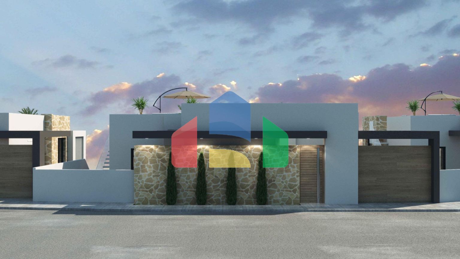 Новые виллы с видом на гольф-поле в Сьюдад-Кесада